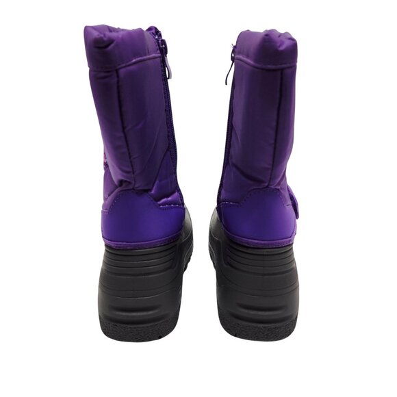 Girls Purple Winter Snow Boots Size 2 Knit Pattern Insulated - Picture 10 of 12